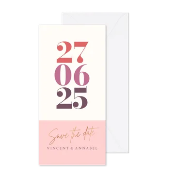 Save the date minimalistisch kleurrijk